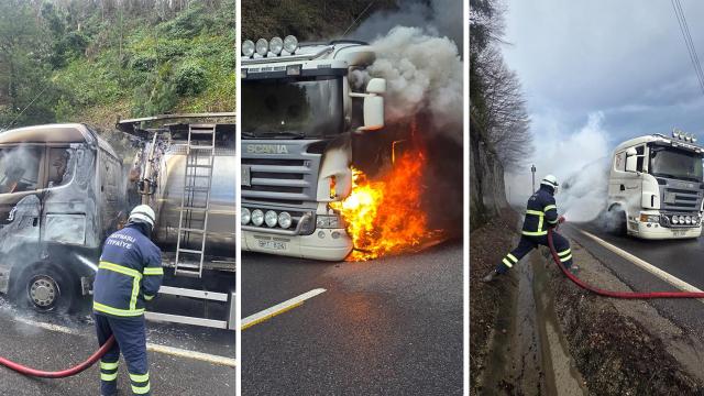 Bolu Dağı'nda tanker yangını. Ankara yönü trafiğe kapandı