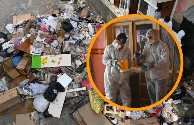 Çöp evden tam 12 kamyon atık çıkarıldı