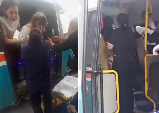 Minibüste yolculuk yaparken bir anda sancılandı ve doğurdu