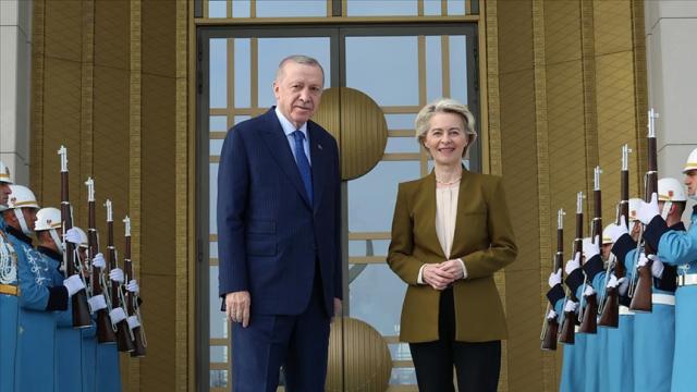 Cumhurbaşkanı Erdoğan, Ursula von der Leyen ile görüştü