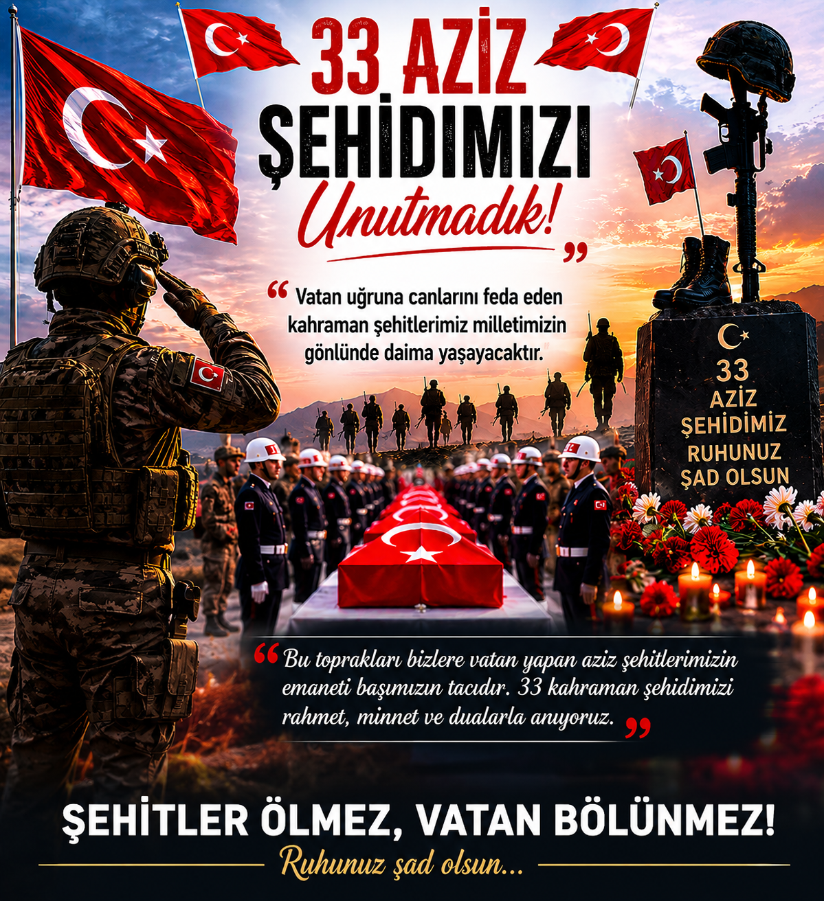 GENEL BAŞKAN ALTMIŞKARA  33 ŞEHIDIMİZİ UNUTMADIK