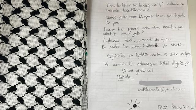 Sumud aktivistinden Türk doktorlara teşekkür mektubu
