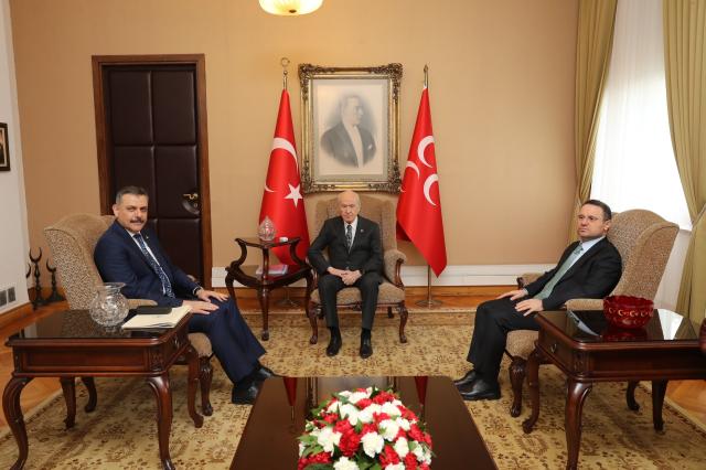 İçişleri Bakanı Çiftçi ve Adalet Bakanı Gürlek'ten Bahçeli'ye ziyaret