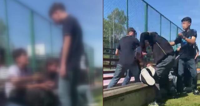 Çocuklar arasında kavga: Acımasızca saldırdılar