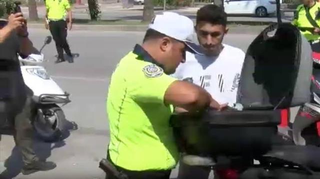 Adana'da motosiklet denetimi: 43 sürücüye 730 bin lira ceza
