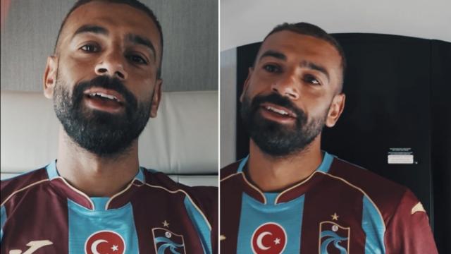 Mohamed Salah İstanbul'da. Trabzonspor formasını giydi, taraftara 