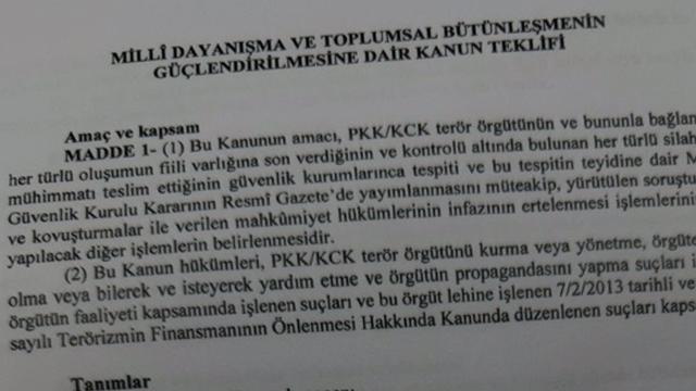 Çerçeve yasa için ilk onay. Komisyondan geçen süreç yasasında hangi maddeler var?