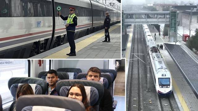 Yeni yüksek hızlı tren hattında ilk sefer: